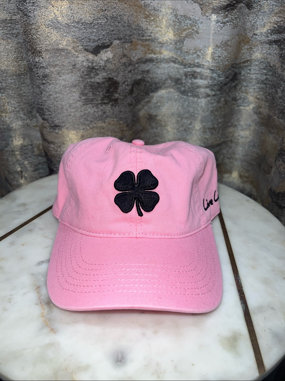 Women’s Pink Black Clover Four-Leaf Clover hat